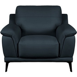 Ravenna Πολυθρόνα Δερματίνη Μπλε Valmont Midnight Blue 044443