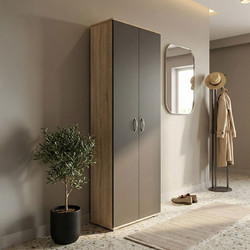 Pakoworld Παπουτσοθήκη Μοριοσανίδας Racka Sonoma M58xΠ34xΥ186cm 383-000121
