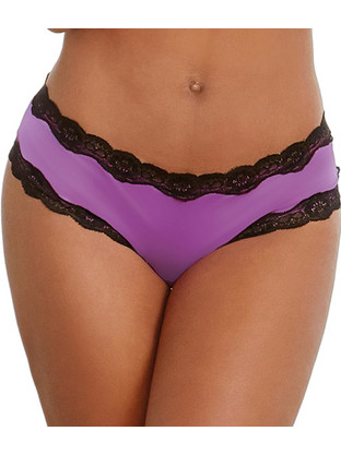 Dreamgirl Γυναικείο Sexy Slip με Δαντέλα Λιλά 1434