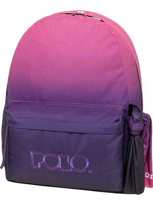 Polo Original Double Scarf Gradient Σχολική Τσάντα Πλάτης Γυμνασίου - Λυκείου Μωβ Ροζ 901162-8415