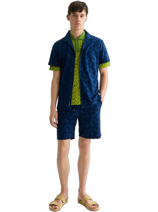 Scotch & Soda Ανδρικό Πουκάμισο Βαμβακερό Μακρυμάνικο Κανονική Γραμμή Overshirt Navy Μπλε 182248-410