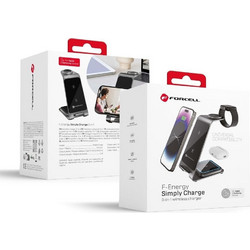 Forcell F-Energy Simply Ασύρματος Φορτιστής Qi Pad με Θύρα USB-C 15W