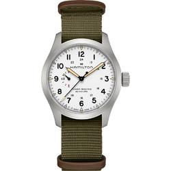 Hamilton Khaki Field Ανδρικό Ρολόι Αυτόματο με Λαδί Υφασμάτινο Λουράκι H69509910