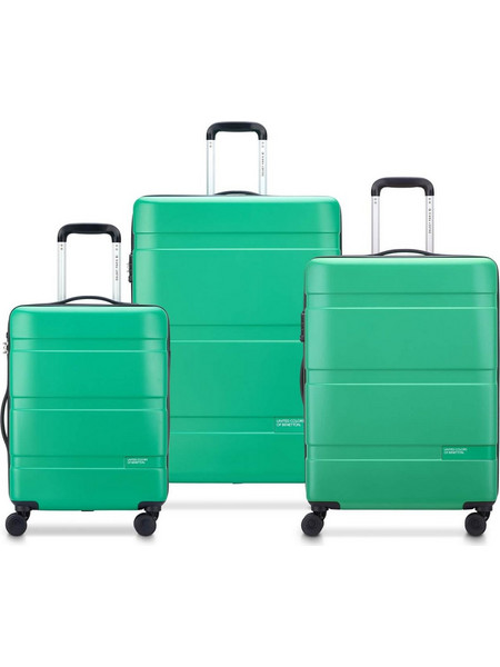 Delsey x United Colors of Benetton Σετ Βαλίτσες 3τμχ Πράσινο Mint