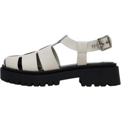 Steve Madden Δερμάτινα Γυναικεία Σανδάλια Λευκά SM11003808-03001-16