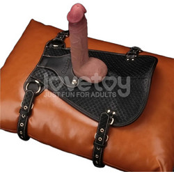 Lovetoy Rebellion Reign Saddle Harness Strap On με Dildo Μαύρο Flesh
