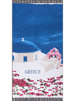 Greece Πετσέτα Παρεό Θαλάσσης Μπλε 90x180cm NKP127