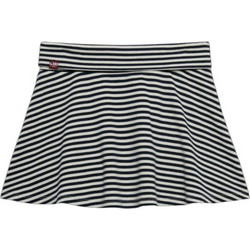 Superdry Athletic Essentials Fold Over Μίνι Φούστα Υφασμάτινη Ριγέ Εκρού Μαύρη W7210423A