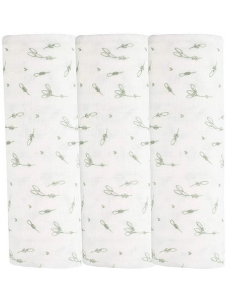 Trois Kilos Sept Leaves Πάνες Αγκαλιάς από Μουσελίνα Λευκές 70x70cm 3τμχ