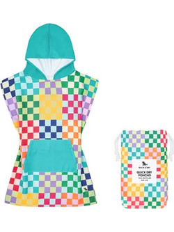 Dock & Bay Check Me Out Παιδικό Πόντσο Θαλάσσης Microfiber Τιρκουάζ 66x49cm