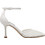 Nine West POPDAT2 Γόβες Δερμάτινες με Λεπτό Ψηλό Τακούνι & Λουράκι Λευκές 15-150