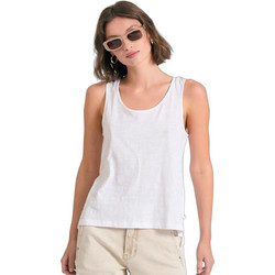 Funky Buddha Γυναικείο Καλοκαιρινό Top Βαμβακερό Λευκό FBL011-105-04