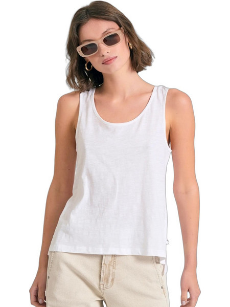 Funky Buddha Γυναικείο Καλοκαιρινό Top Βαμβακερό Λευκό FBL011-105-04