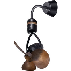 Eurolamp 300-25092 Ανεμιστήρας Οροφής 35cm 20W με Τηλεχειριστήριο Μαύρος Καφέ