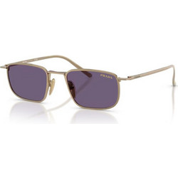 Prada PRD52S 70E70W Γυναικεία Γυαλιά Ηλίου Τετράγωνα Μεταλλικά Χρυσά με Μωβ Φακό