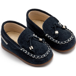 Babywalker Βαπτιστικά Loafers για Αγόρι Δερμάτινα Ανατομικά Navy Μπλε PRI2121