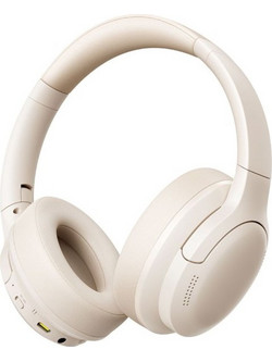 Baseus Bass BH1 Lite Ασύρματα Bluetooth Ακουστικά Over Ear Μπεζ