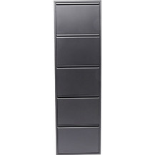 Kare Design Παπουτσοθήκη Μεταλλική Caruso 5 Ανθρακί M50xΠ13.5xΥ169cm