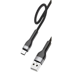 KLGO S-143 Braided USB-A to USB-C 1m Black
