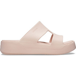 Crocs Getaway H-Strap Γυναικείες Παντόφλες Καλοκαιρινές Flatforms Ανατομικές Αντιολισθητικές Nude 209409-6UR