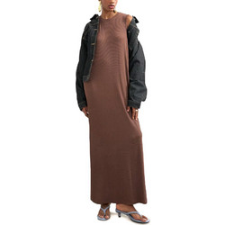 Topshop Maxi Καλοκαιρινό Καθημερινό Φόρεμα Μεταξωτό Καφέ 31000876
