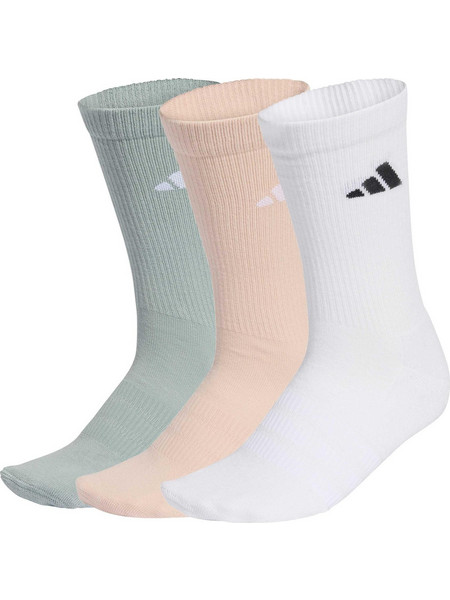 Adidas Ανδρικές Κάλτσες Ψηλές Λευκές Ροζ Βεραμάν 3Pack KF4553