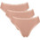 Sloggi Go Crush Βαμβακερά Γυναικεία Slip με Δαντέλα Μπεζ 3Pack 10219663-00ME