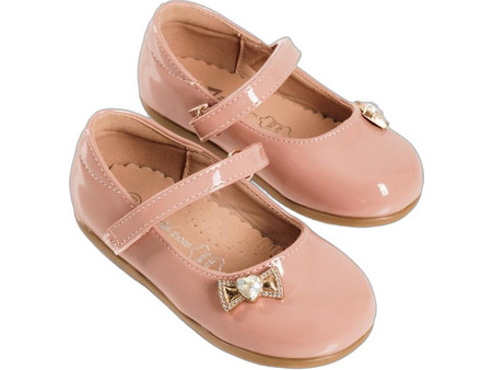 Zak Shoes Παιδικές Μπαλαρίνες Λουστρίνι με Σκρατς Nude SD12316