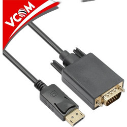 Vcom Καλώδιο DisplayPort to VGA Male 1.8m Black CG607-1.8m