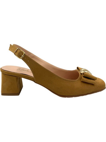 Blondie Γόβες Slingback με Λεπτό Χαμηλό Τακούνι & Φιόγκο Ταμπά 1410
