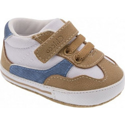 Chicco Βρεφικά Sneakers Αγκαλιάς Καφέ Μπεζ Navy Μπλε 22073-360