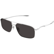Balenciaga BB0492S 001 Ανδρικά Γυαλιά Ηλίου Ορθογώνια Μεταλλικά Ασημί με Μαύρο Φακό