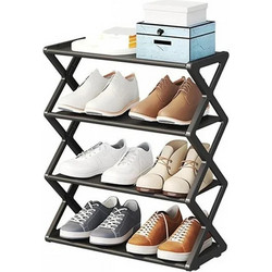 Tradesor Παπουτσοθήκη Μαύρη M42xΠ18.5xΥ49.5cm ΥΗ8809-4Β