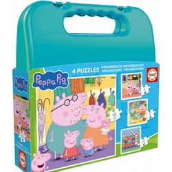 Παιδικό Puzzle Educa Peppa Pig 6 + 9 + 12 + 16 Κομμάτια