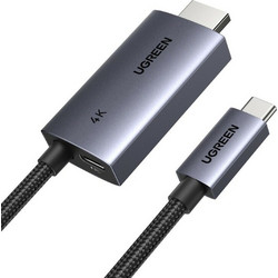 Ugreen Καλώδιο Braided HDMI Male to USB-C Male 2m Grey CM67 555330