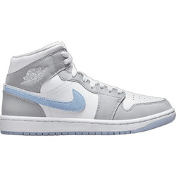 Jordan Air 1 Mid Γυναικεία Sneakers Μποτάκια Γκρι Λευκά BQ6472-105