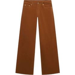 Superdry Κοτλέ Γυναικείο Παντελόνι Relaxed Εφαρμογή Καφέ W7011237A