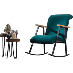 Κουνιστή Πολυθρόνα Πετρόλ Rocking Chair Yoka 8681875569605