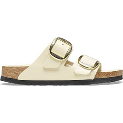 Birkenstock Arizona Big Buckle Δερμάτινα Γυναικεία Σανδάλια Ανατομικά Εκρού 1026128