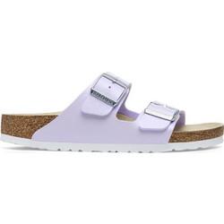 Birkenstock Arizona Shiny Δερμάτινα Γυναικεία Σανδάλια Ανατομικά Λιλά 1026446