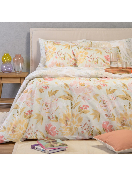 Melinen Σετ Σεντόνια Διπλά με Λάστιχο 150x200+32 Casual Line Anabelle Aqua
