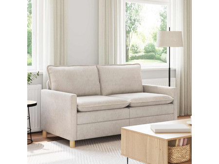 vidaXL Διθέσιος Καναπές Microfiber Μπεζ 156x81x87cm 42028860