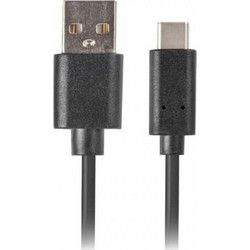 Lanberg USB-A to USB-C 0.5m Black CA-USBO-10CU-0005-BK