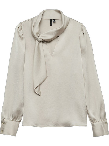 Vero Moda Γυναικείο Χειμερινό Top Σατέν Εκρού 10336252