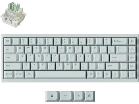 Keychron Q16 HE 8K Μηχανικό Gaming Πληκτρολόγιο 65% με Keychron Ultra Fast Lime Magnetic Διακόπτες RGB Light Green