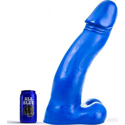 All Blue Long Ρεαλιστικό Dildo με Βεντούζα & Όρχεις 45cm Μπλε