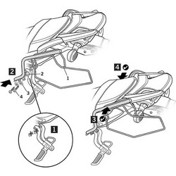 Shad Πλαϊνές Βάσεις Αποσκευών Μηχανής για Suzuki V-Strom 650 '11-'16