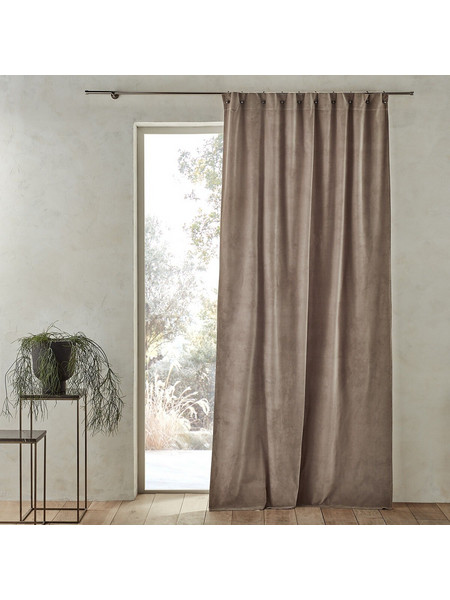 La Redoute Κουρτίνα Βελουτέ με Γάντζους 140x220 Lavezzi 350077185 Γκρι