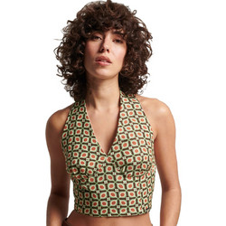 Superdry Γυναικείο Καλοκαιρινό Crop Top Κίτρινο W6011548A-9BP