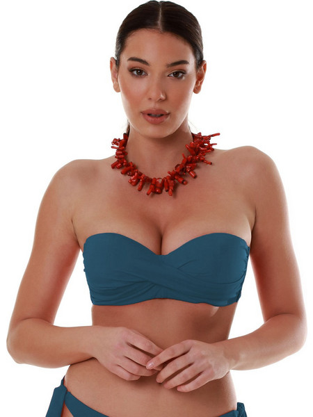 Bluepoint Bikini Top Strapless με Ενίσχυση Πετρόλ 26066093D-04